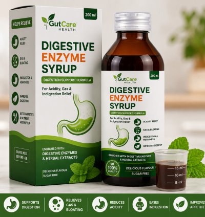 Digestive Enzyme Syrup for Acidity, Gas & Indigestion Relief