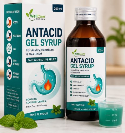 Antacid Gel Syrup for Acidity, Heartburn & Gas Relief