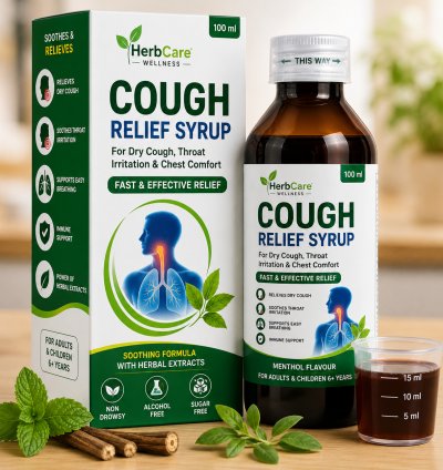 Cough Relief Syrup for Dry Cough, Throat Irritation & Chest Comfort
